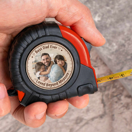 Dad, Grandpa Loved Beyond Measure - Personalized Photo Tape Measure