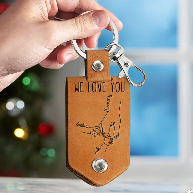 Great Job Mom We're Awesome - Personalized Leather Photo Keychain