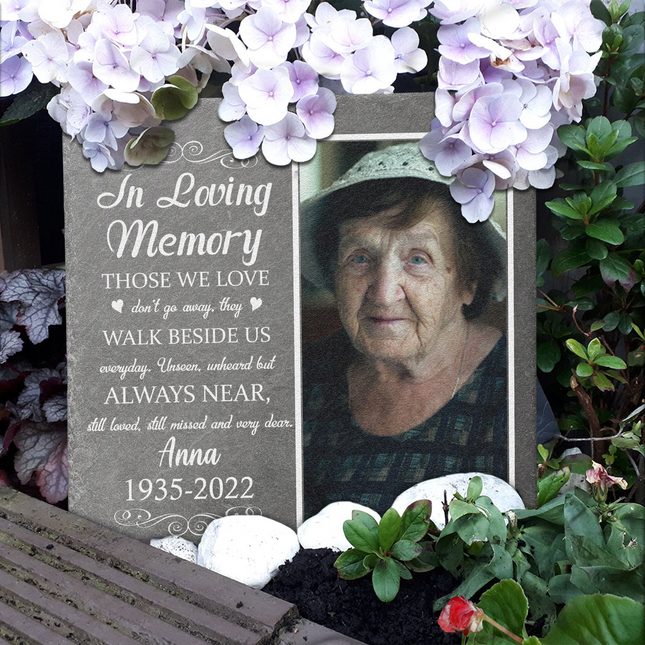 In Loving Memory - Personalized Photo Garden Stone