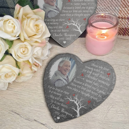 Let's Make Memories They’ll Live On In Our Hearts - Personalized Photo Garden Stone