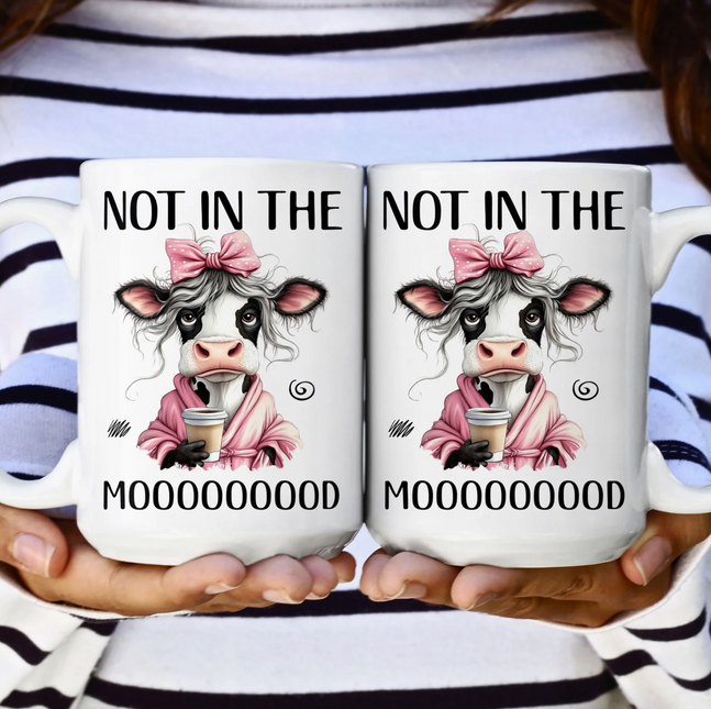 Funny Cow - Not In The Mood - Fun Gifts For Friends, Coworkers, Women - Personalized Mug