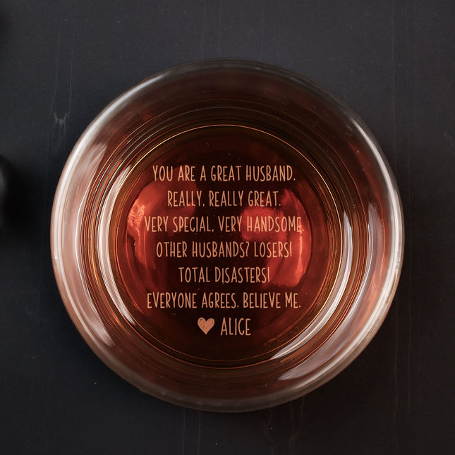 You Are A Great Dad Really, Really Great - Personalized Engraved Whiskey Glass