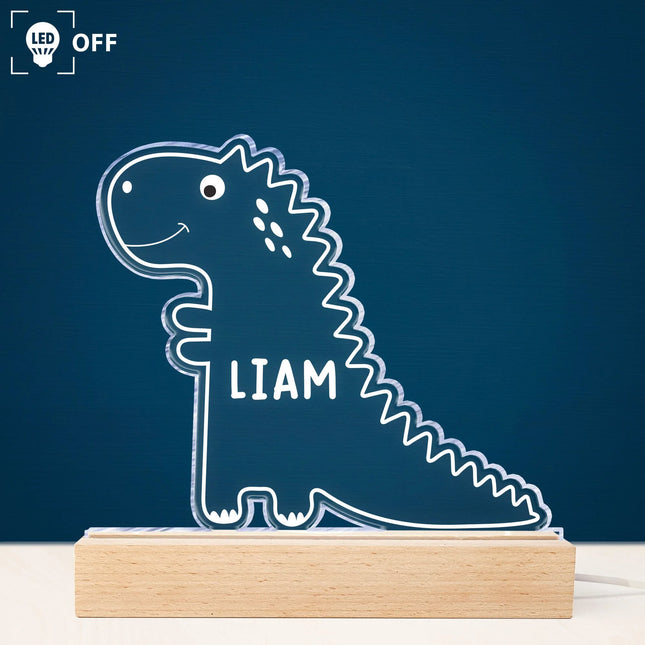 Dinosaur Kid Name Kid Room Nursery Decor - Personalized LED Light