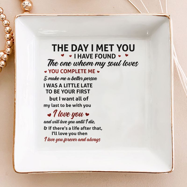 I Love You Forever And Always - Personalized Jewelry Dish