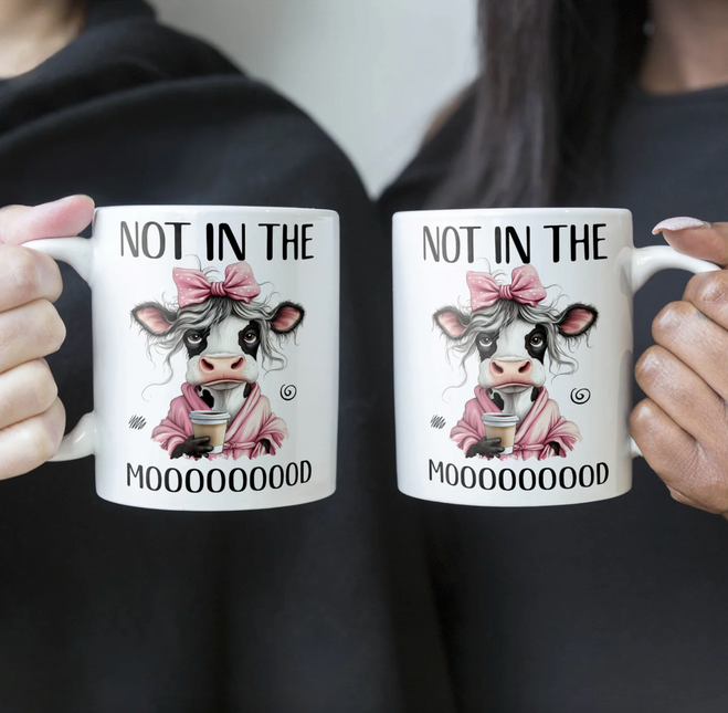 Funny Cow - Not In The Mood - Fun Gifts For Friends, Coworkers, Women - Personalized Mug