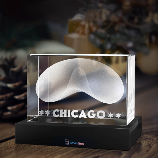 Cloud Gate 3D Crystal -Light Base NOT Included