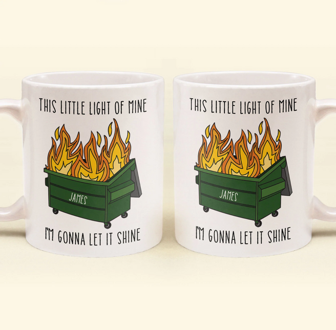 Funny Mug - Dumpster Fire - Fun Gifts For Coworkers, Boss, Friends, Family - Personalized Mug