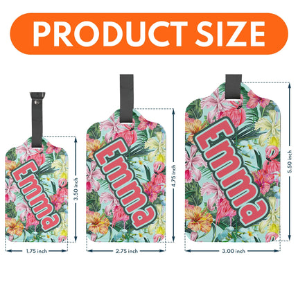 Tropical Name Tag - Personalized Luggage Tag