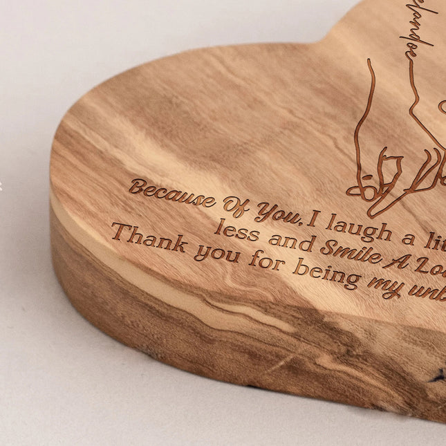 Bestie Because Of You I Laugh A Little Harder - Personalized Engraved Wood Plaque