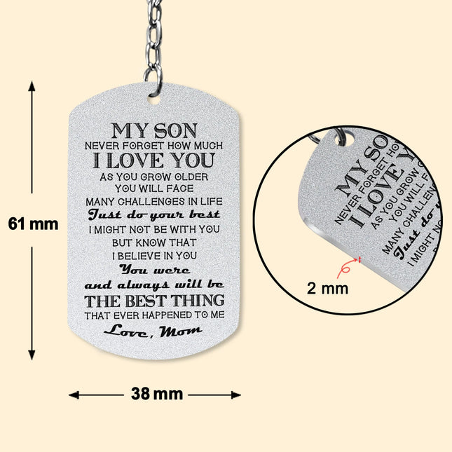 Never Forget How Much I Love You - Personalized Photo Keychain