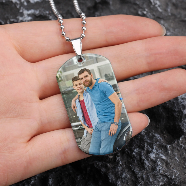 You're My Son - Personalized Photo Dog Tag Necklace