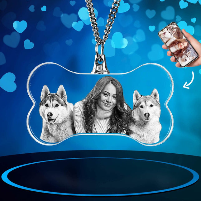 Necklace Pet Paw 2D - Light Base NOT Included