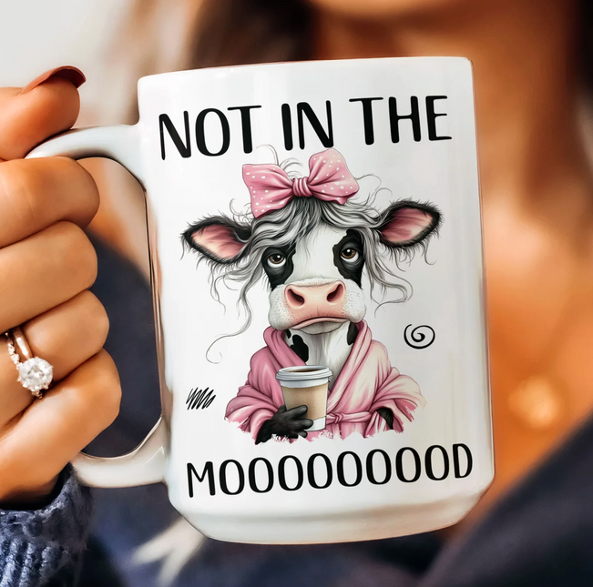 Funny Cow - Not In The Mood - Fun Gifts For Friends, Coworkers, Women - Personalized Mug