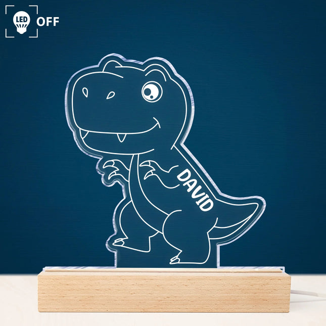 Kid Custom Name Dinosaur Safari Woodland Animal Nightlight - Personalized LED Light