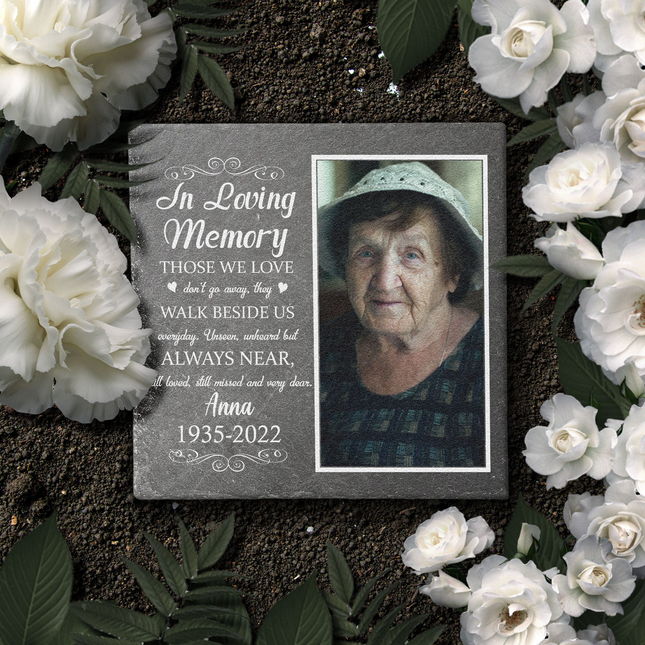 In Loving Memory - Personalized Photo Garden Stone