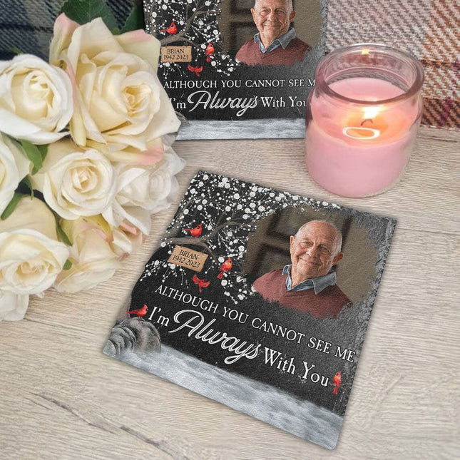 I'm Always With You Memorial Stone - Personalized Photo Garden Stone