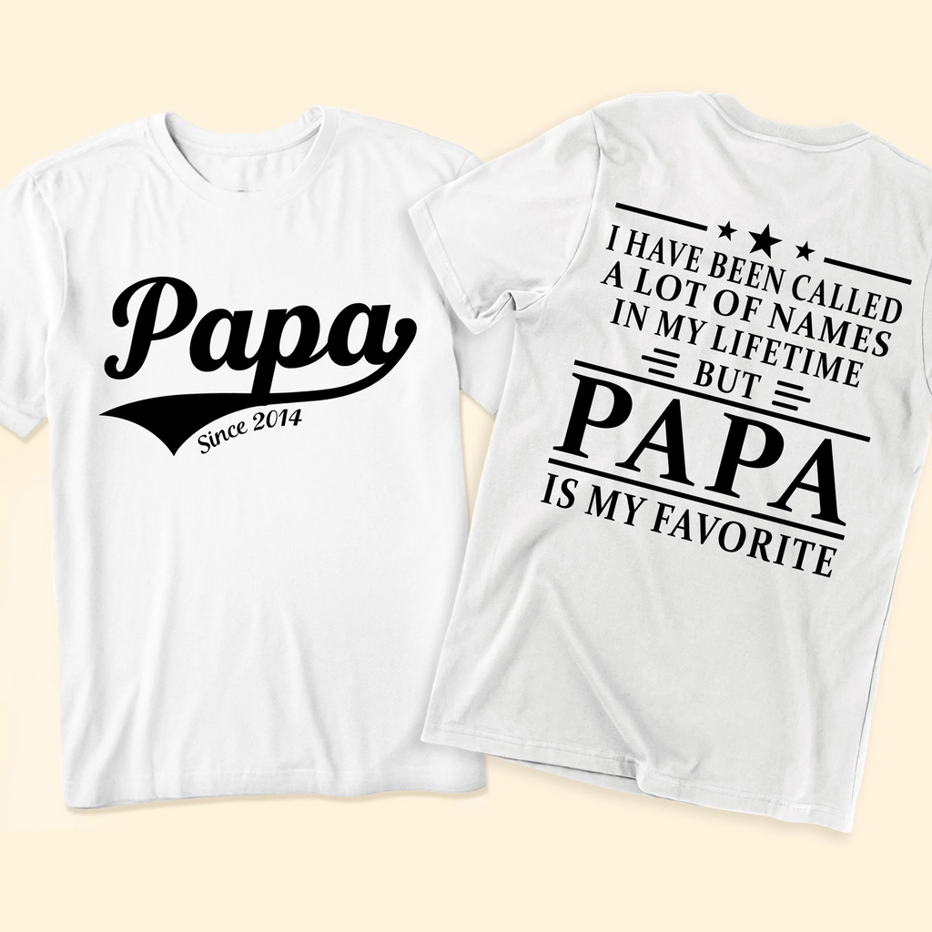 Papa Is My Favorite Name - Personalized Shirt-Levistina