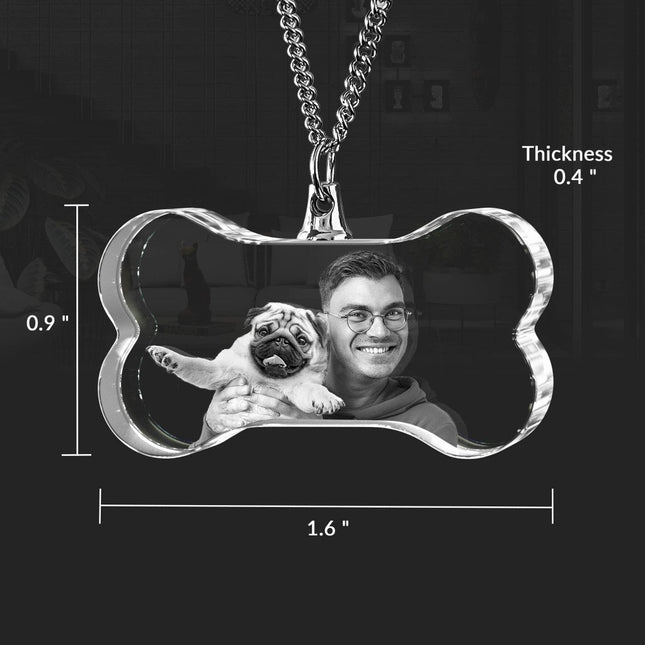 Pets Necklace Bone 3D - Light Base NOT Included