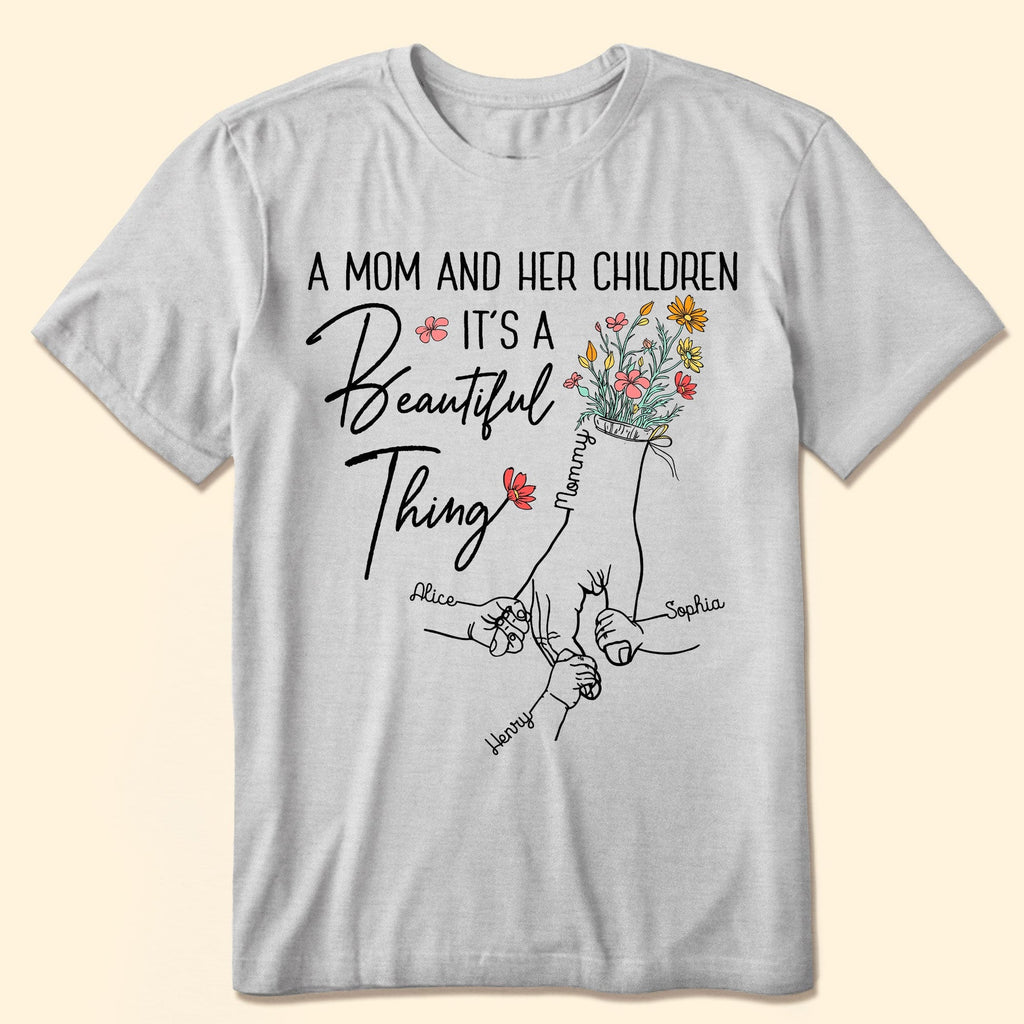 A Mom And Her Children - Personalized Shirt-Levistina