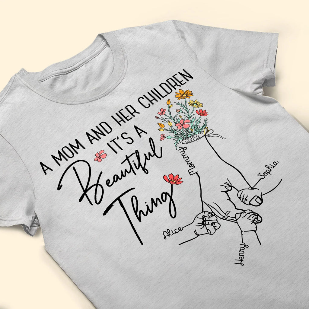 A Mom And Her Children - Personalized Shirt-Levistina