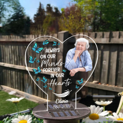 Always On My Mind - Personalized Photo Solar Light