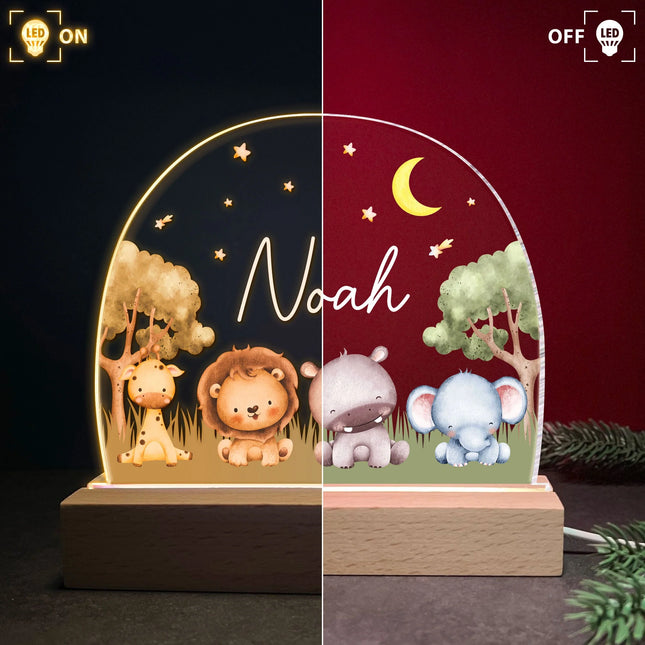 Animal Kid Night Light - Personalized LED Light