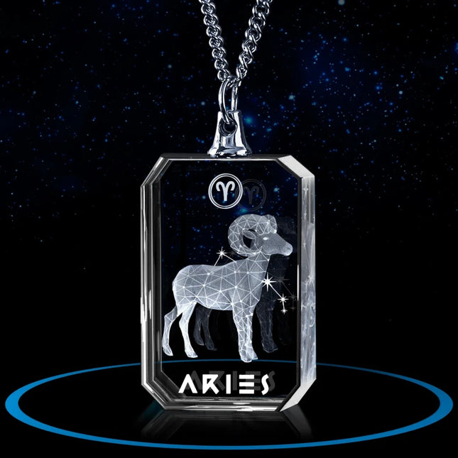 3D Necklace Rectangle for Aries