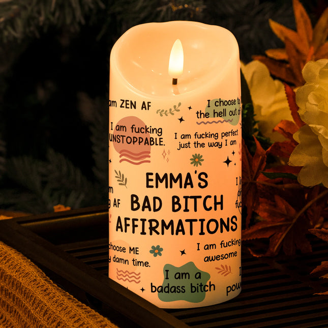 Bad B*tch Affirmations - Personalized LED Candle