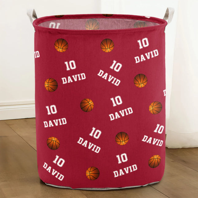 Baseball Custom Name, Number - Personalized Laundry Storage Basket