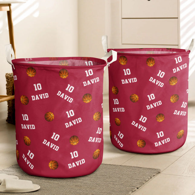 Baseball Custom Name, Number - Personalized Laundry Storage Basket