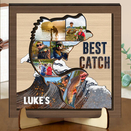 Best Catch - Personalized Wooden Photo Plaque