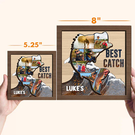 Best Catch - Personalized Wooden Photo Plaque