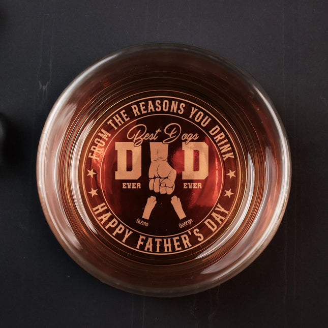 Best Dog Dad/Mom Ever From The Reason You Drink - Personalized Engraved Whiskey Glass