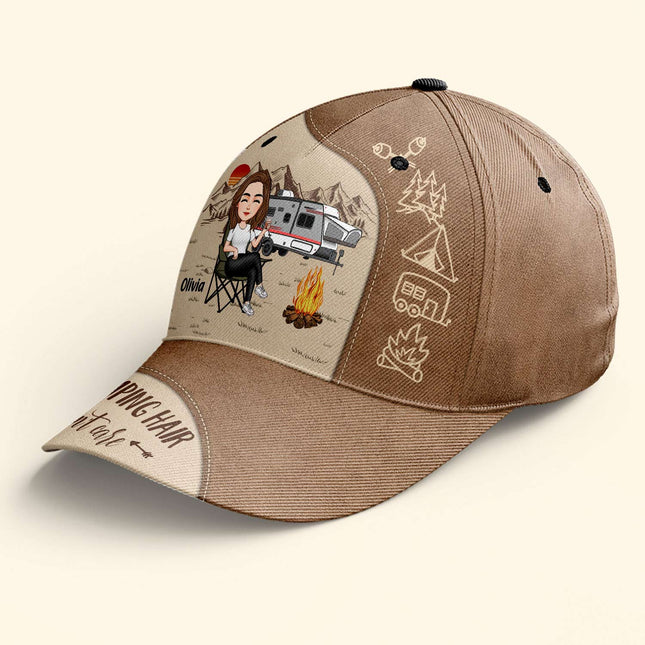 Camping Hair Don't Care - New Version - Personalized Classic Cap