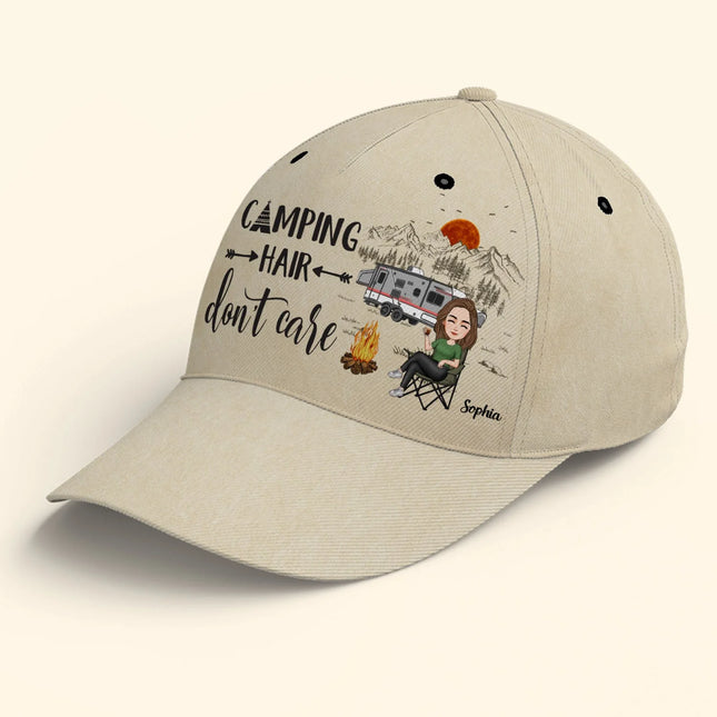 Camping Hair Don't Care - Personalized Classic Cap