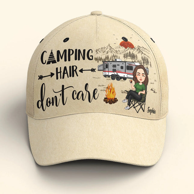 Camping Hair Don't Care - Personalized Classic Cap