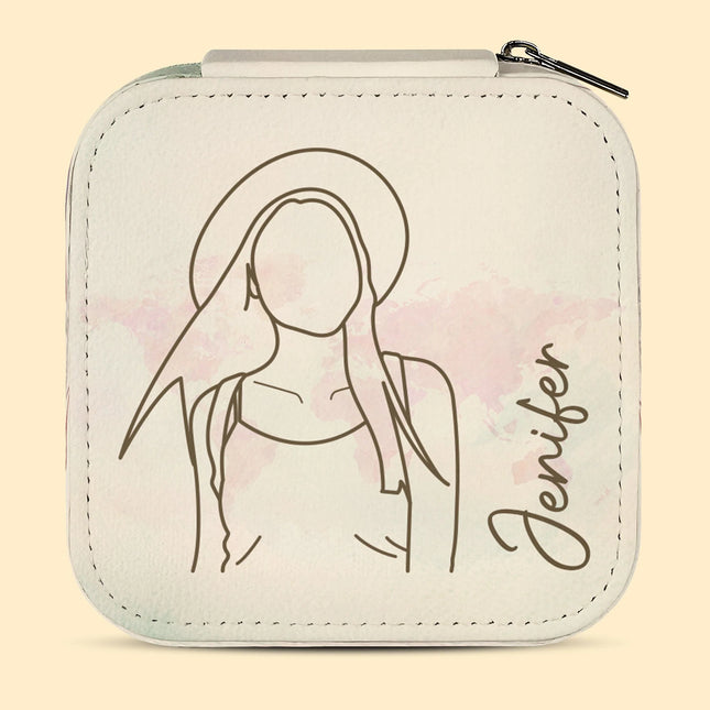 Custom Line Drawing - Personalized Photo Jewelry Box