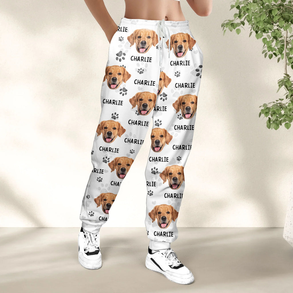 Custom Photo Pawsome Christmas Vibes - Personalized Photo Sweatpants-Levistina