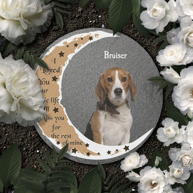 Custom Photo Pet Loss I Loved You Your Whole Life - Personalized Photo Garden Stone