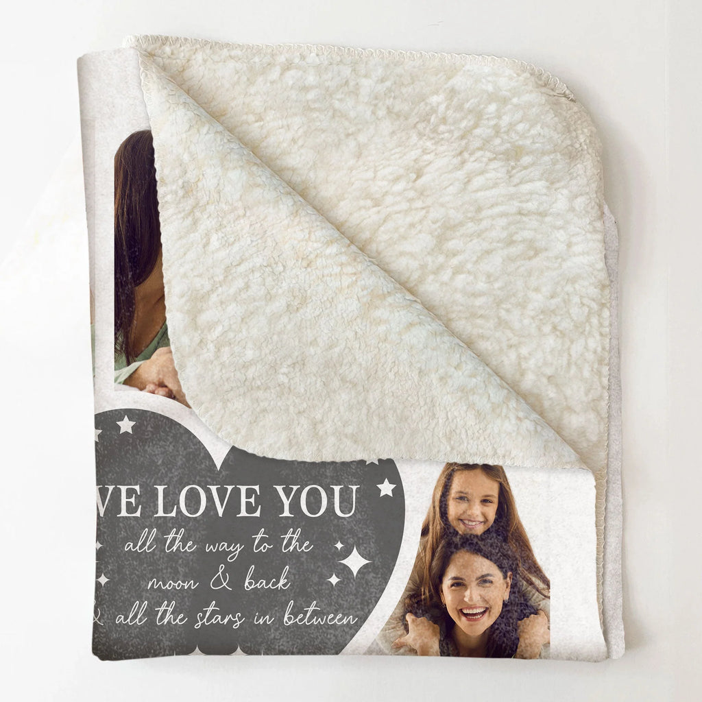 Custom Photo We Love You Mom - Personalized Photo Blanket-Levistina