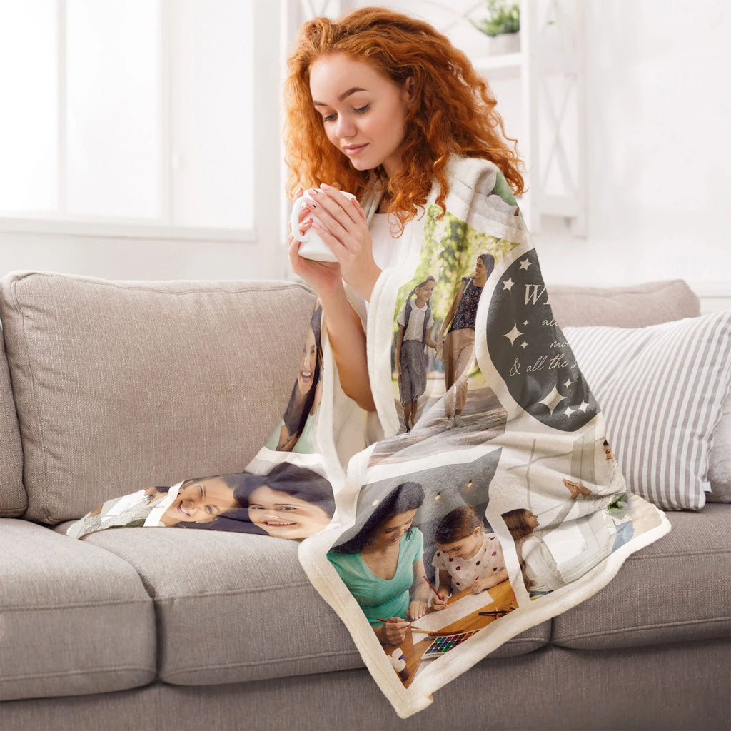 Custom Photo We Love You Mom - Personalized Photo Blanket-Levistina