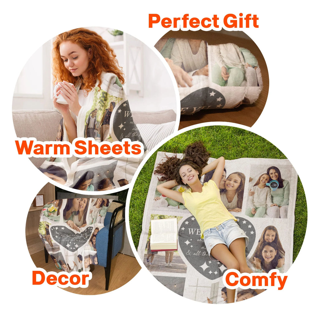 Custom Photo We Love You Mom - Personalized Photo Blanket-Levistina