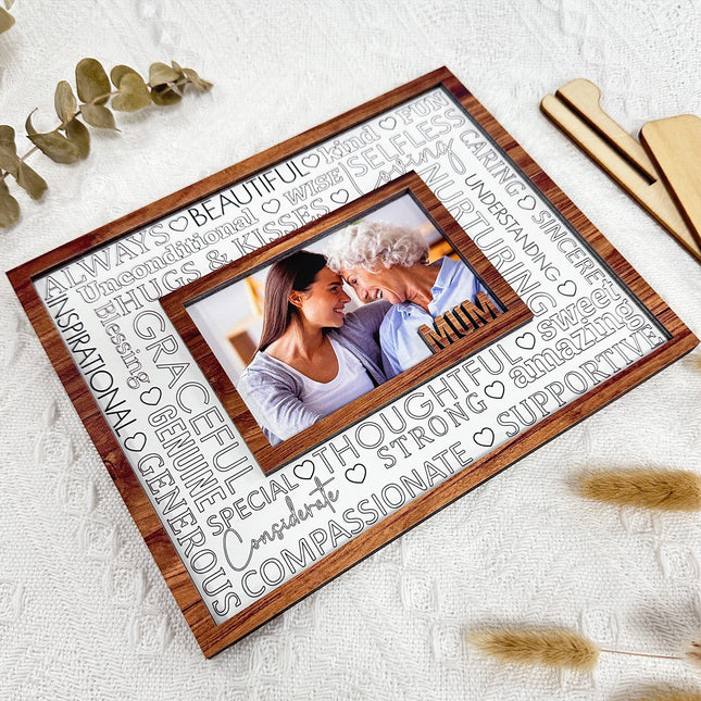 Mother's Day Gift For Mom - Always Beautiful Kind - Personalized Wooden Photo Plaque