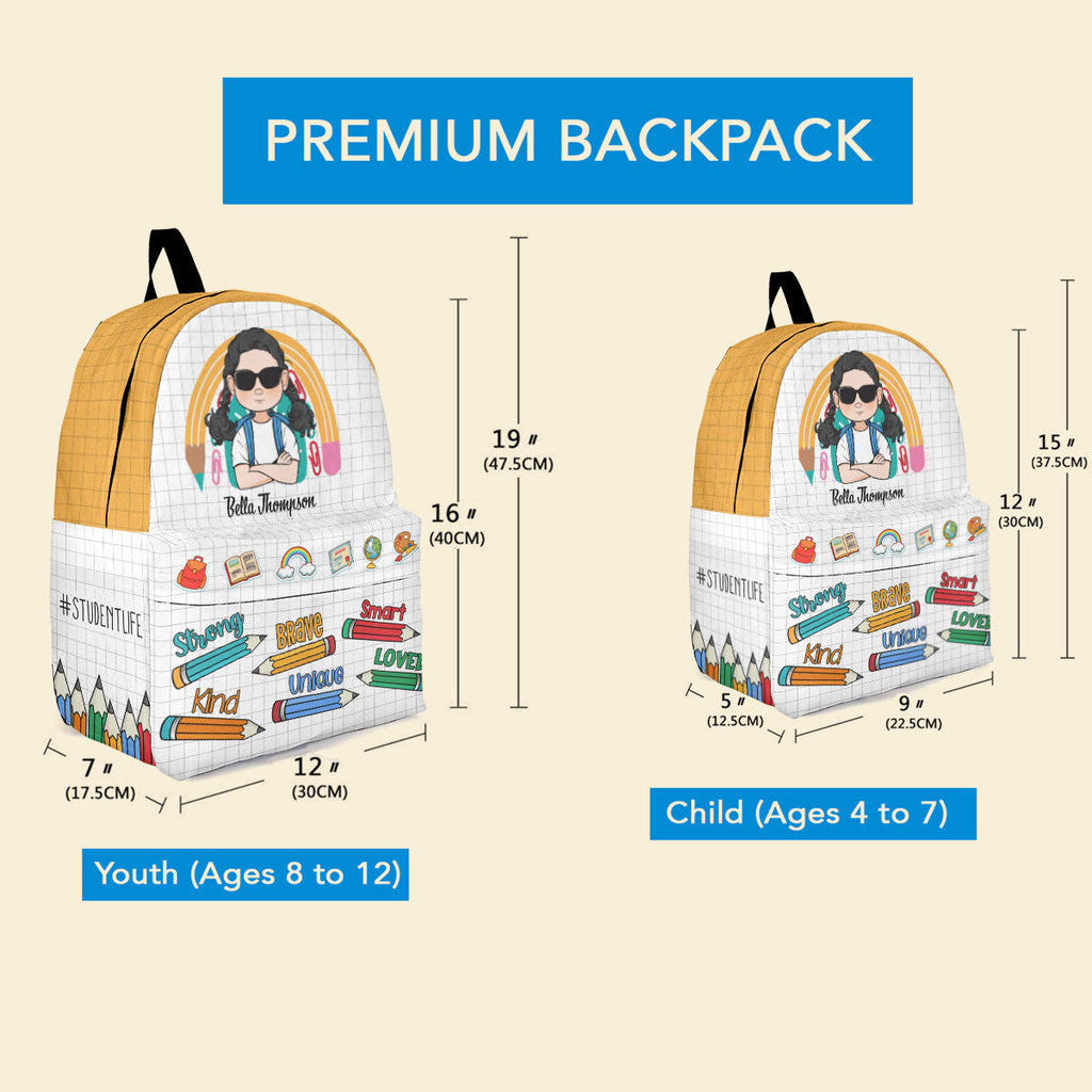 Kind Brave Unique - Personalized Kid Backpack - Levistina