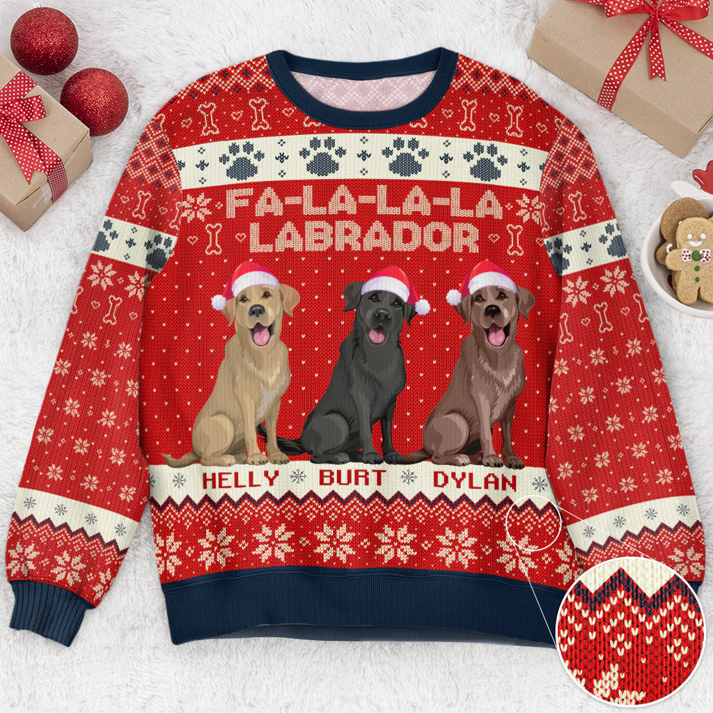 Fa-La-La-La-Labrador Dog Lovers - Personalized Ugly Sweater-Levistina