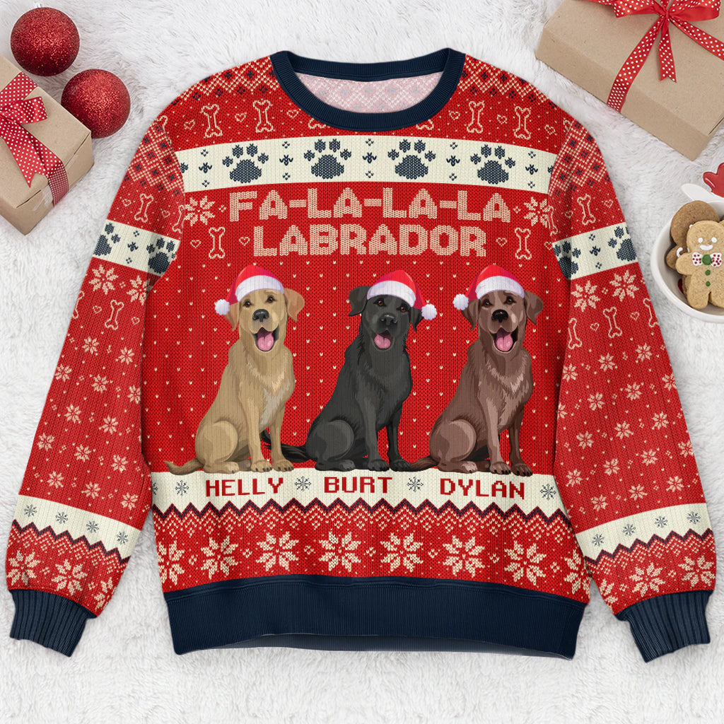 Fa-La-La-La-Labrador Dog Lovers - Personalized Ugly Sweater-Levistina