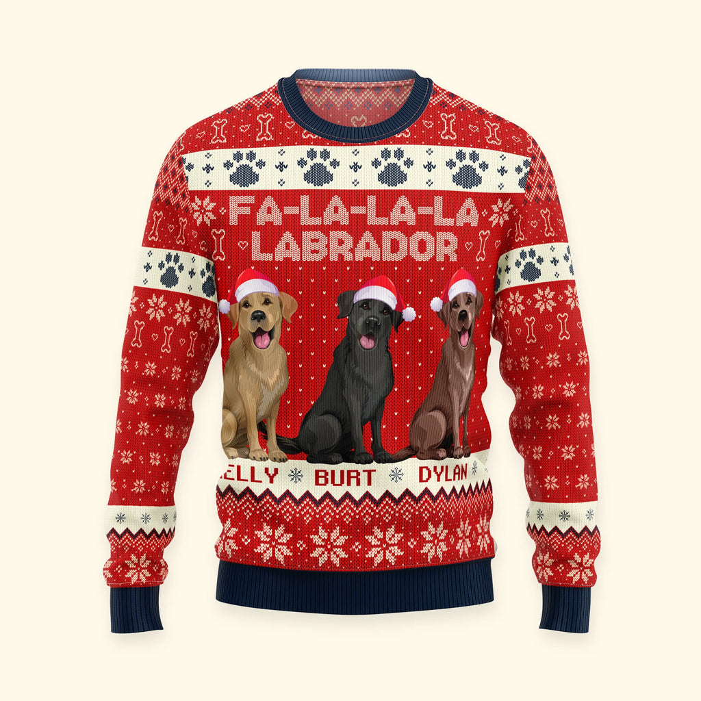 Fa-La-La-La-Labrador Dog Lovers - Personalized Ugly Sweater-Levistina