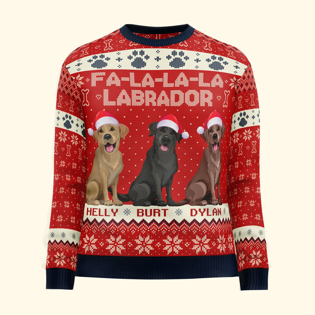 Fa-La-La-La-Labrador Dog Lovers - Personalized Ugly Sweater-Levistina