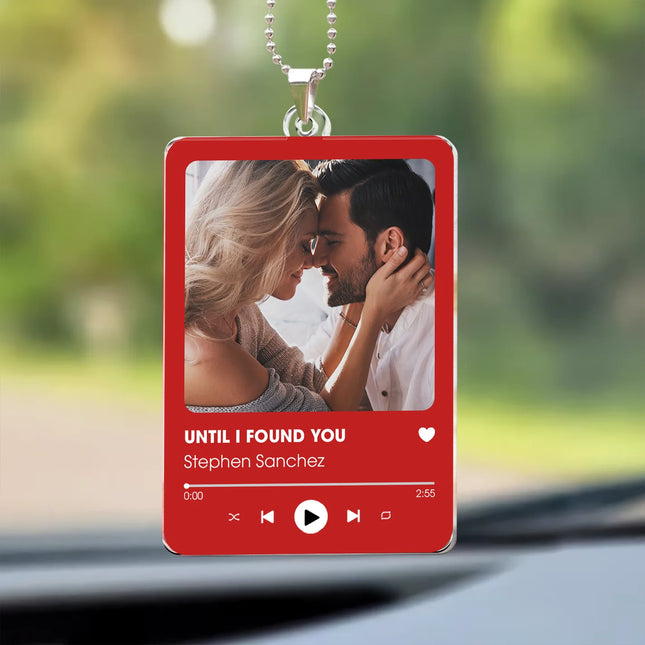 Favorite Song Title - Personalized Car Photo Ornament