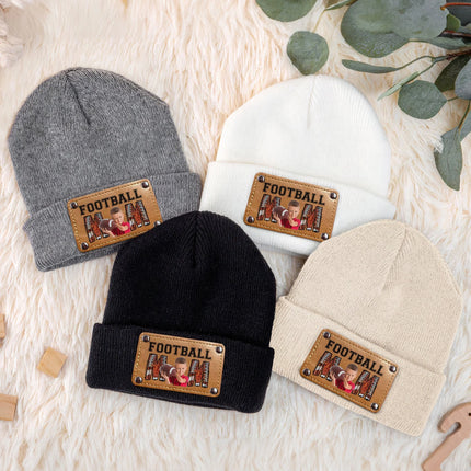 Football Mom - Personalized Photo Beanie